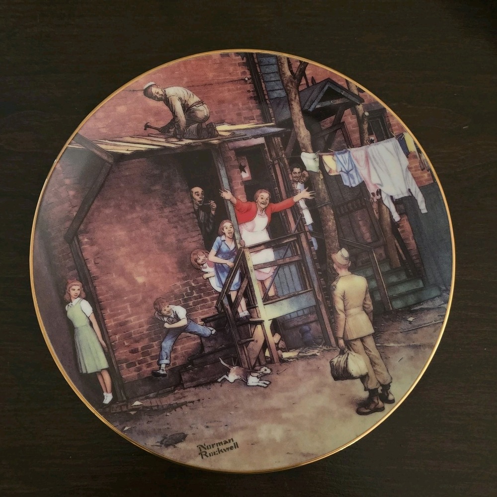 Norman Rockwell Brantwood Collection, 1979, The Homecoming Mother's Day Plate